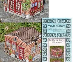 Fire Station Cross Stitch Pattern 3D BrightSea Village #7